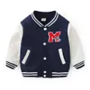 Giacche Primavera Autunno Neonati maschi Giacche da baseball per 2-6 anni Bambini Abbigliamento sportivo casual Lettera Capispalla Cappotti Abbigliamento per bambini 230906