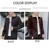 Men's Jackets 2023 Fashion Winter Leather Jacket Men Retro PU Plus Velvet Coat Waterproof Warm Biker For Clothing