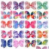 Hair Accessories Ins 20 Colors 6 Inch Rainbow Flower Girls Hairclips Headband Quality Ribbon Hairbows Kids Drop Delivery Baby Materni Dhohr