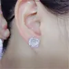 Boucles d'oreilles RONGQING 2023 mode Zircon Rose fleur haute qualité 925 en argent Sterling pour les femmes Anti allergie