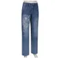 Baggy-Denim-Hose für Damen, hoch tailliert, Y2K, weites Bein, übergroß, Übergröße, Boyfriend-Cargo-Jeans, Streetwear-Hose 2309055