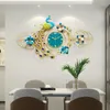 Wall Clocks Modern Peacock Clock Large Metal Ornaments Battery Mechanism Art Adhesive Needles Horloge Murale Decoration