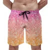 Shorts masculinos branco paisley board laranja bonito praia calças curtas masculinos roupas esportivas personalizadas secagem rápida troncos de natação presente de aniversário