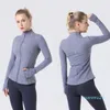 Veste de Sport de Yoga pour femmes, fermeture éclair sur le devant, manches longues, col roulé, pouce Pg, veste de Fitness, manteau évacuant l'humidité pour femmes