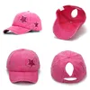 Wide Brim Hats Bucket Hats 6 Colors Women's Distressed High Cap With Glitter Star Summer Mesh Ball Cap Female Fashion HIp Hop Hats Casual Adjustable 230905