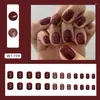 Накладные ногти, 24 шт./компл., милые милые накладные ногти, законченные, с полным покрытием, искусственные поддельные для красоты