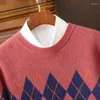 Maglioni da uomo Pullover girocollo con diamanti autunno/inverno Camicetta cinese-chic di alto lusso Maglione abbinato in cashmere