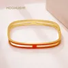 Bangle MOONLIGHT Stainless Steel Square Bangles for Women Simple Red White Enamel Bangles Large Size Women Accessories Chiristmas Gifts 230906