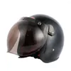 Motorcykelhjälmar bld Classic Vintage Open Face Hjälm Kvinnor Män högkvalitativ retro Scooter Motorcykel Ridning Chopper Casque Moto Casco