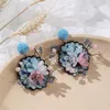 Pendientes Colgantes Mujer Romántico Accesorios De Moda Delicado Acrílico Flor Colgante Pendiente Vintage Charm Joyería Clásico Exquisito