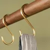 Hooks 5st Gold S-Shape Clothes Hanger Aluminium Alloy Hangers Handbag Hanging Scarf Holder Storage Organizer Coat Rack