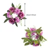 Dekorative Blumen 20CM Simulation Rose Garland Kerzenständer Künstlicher Kranz für Kerzenhalter Fenster Requisiten Home Party Hochzeitstisch