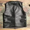 Gilets pour hommes Veste en cuir de vache naturelle Manteaux d'été Printemps Véritable robe Costume Street Gilet pour homme européen américain Weskit