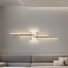 Lâmpadas de parede moderna branco LED simples longo ouro preto luzes sala de jantar quarto cabeceira varanda corredor iluminação interior