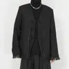 Giacche da uomo Original NDNBF Giacca con scollo a V con bottoni cinesi GIACCA CAPISPALLA Top e cappotto casual dal design neutro con nappe da donna