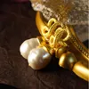 Brincos de garanhão vintage pérola metal atado cor de ouro para mulheres jóias femininas 2023 frança presentes s925 agulhas de prata