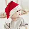 Party Hats Christmas Santa Claus Red Knitted Parent-Child Hat Cap Costume Decoration For Kids Adt Drop Delivery Home Garden Festive S Dh3Gk