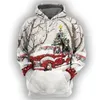 Herenhoodies Donkey Christmas 3D All-over bedrukt Dames Voor Heren Trui/Sweater/Rits 02