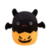 Nuova bambola di peluche di Halloween zucca pipistrello peluche cuscino cuscino povero pipistrello giocattoli di peluche bambola altalena di Halloween Potal Prop UPS gratuito