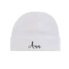 Berets Custom Name Baby Beanie Gifts Hat Little Kids Soft Cotton For 0-3 Month Embroidery Infant Hats