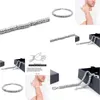 Bangle Runda Mens Mens ze stali nierdzewnej Łańcuch Bransoletki Bransoletki Regulowany rozmiar 22CM Ręcznie robione modne uroki luksusowe marki menu upuść dostawa je dhk8t