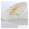 Ombrelli Ombrelloni da sposa in carta bianca Articoli di bellezza Mini ombrello cinese artigianale Diametro 60 cm Consegna a goccia Casa Giardino Dh5Ir