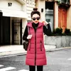 Kamizelki damskie 2023 Kobieta jesienna zimowa bawełniana bawełniana kamizelka kamizelka Średniej długości Kobiet ciepłej kurtki bez rękawów Koreańska szczupła kamizelka A740