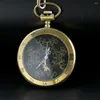 Pocket Watches Transparent Display Antique Roman Numerals Mechanical Watch Men's Necklace Pendant Clock Vintage Gentleman Accessories