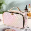 化粧品バッグケースFudeam Tas Kosmetik Wanita Portabel Argyle Kulit Multifungsi Tahan Air Penyimpanan Perjalanan Mengatur Tangan Kasus Makeup 230905