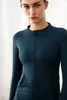 AL Женская куртка для йоги с длинными рукавами, однотонная, телесного цвета, спортивная, корректирующая талия, плотная, свободная для фитнеса, спортивной одежды для бега, женская