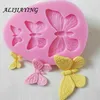 Baking Moulds 1Pcs Sugarcraft Butterfly Silicone molds fondant mold cake decorating tools chocolate moulds wedding decoration mould D0101 230906