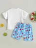 Clothing Sets Cute Baby 4th Of July Romper With Stars And Stripes Print - Adorable Summer Elastic Waist Snap Closure