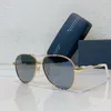 Дизайнерские солнцезащитные очки Мужские и женские модные овальные солнцезащитные очки золотого цвета. Высококачественные солнцезащитные очки в металлической оправе с темпераментом на открытом воздухе Z030.