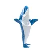 Couvertures couvertures de requin sweat à capuche pour adultes Enfants Sorage de couchage Super doux confortable Flanelle Fleep Sweat à capuche de requin grenouillère portable Couvertures mignonnes mignons