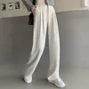 Kvinnors byxor 2023 Spring Women Solid Suits Y2K kläder Candy Color Loose Wide Leg Casual Elegant Sport Trousers Female 8032