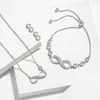 Hanger Kettingen Mode Fijne Infinity Ketting Voor Vrouwen Ingelegd Zirkoon Liefde Belofte Symbool Charme Ketting Sieraden