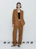 Damespakken 2023 Herfst/Winter Franse Eenvoudige Commuter Suit Jas High End Top Broek Tweedelige Set Vrouwen
