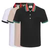 Designer Men Polo Luxury Black and White Olika stilar Skjorta LAPEL Kort ärm Casual Brodery 100% Bomullsmärke Cotton209V