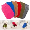 Abbigliamento per cani T-shirt in pile polare con fibbia a trazione Camicia a maniche corte Falso colletto a due stand Gilet per cuccioli Morbido caldo Semplicemente abbigliamento per animali domestici