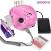 Ensemble de manucure pour ongles, perceuse électrique 35000 tr/min, Machine professionnelle, ponceuse, équipement de polissage de Salon Portable, 230906