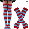 Women Socks Christmas Cosplay Over Knee Long Stripe Printed Thigh High Cotton Sweet Cute Plus Size Overknee Stocking