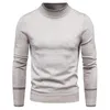 Camisolas masculinas cor sólida simples camisola harajuku em torno do pescoço pullovers manga longa para homem outono inverno pull homme 2023