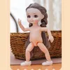 Lalki Bjd Doll 16cm 13 ruchome stawy Śliczny uśmiech twarzy kształt i króliczka Uszy Suit Prezent dla dzieci 230906