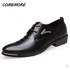 Zapatos de vestir Hombre clásico Punta puntiaguda Hombre Patente Cuero Negro Boda Oxford Formal Negocio Casual Tamaño grande Moda 230905