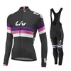 Radfahren Jersey Sets LIV Frauen Anti UV Frühling Langarm Set Mountian Fahrrad Kleidung Ropa Maillot Ciclismo 230905