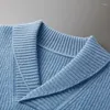 Pulls pour hommes Polo couleur unie pull rayé confortable chine-Chic Blouse automne/hiver pull en cachemire