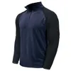 T-shirts voor heren Sweatshirt met lange mouwen en colorblock coltrui T-shirt met hardlooptraining herfst herentops