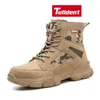 Botas al aire libre Hombres Zapatos de seguridad de trabajo Bota antipinchazos Punta de acero Indestructible Desierto Combate Protector 230905