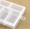 6 Plastikowe przedziały z przezroczyste pudełko do biżuterii pojemnik na paznokcie