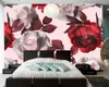 배경 화면 Papel de Parede Art Art Vintage White Roses and Flower Wallpaper 거실 소파 TV 벽 침실 종이 홈 장식